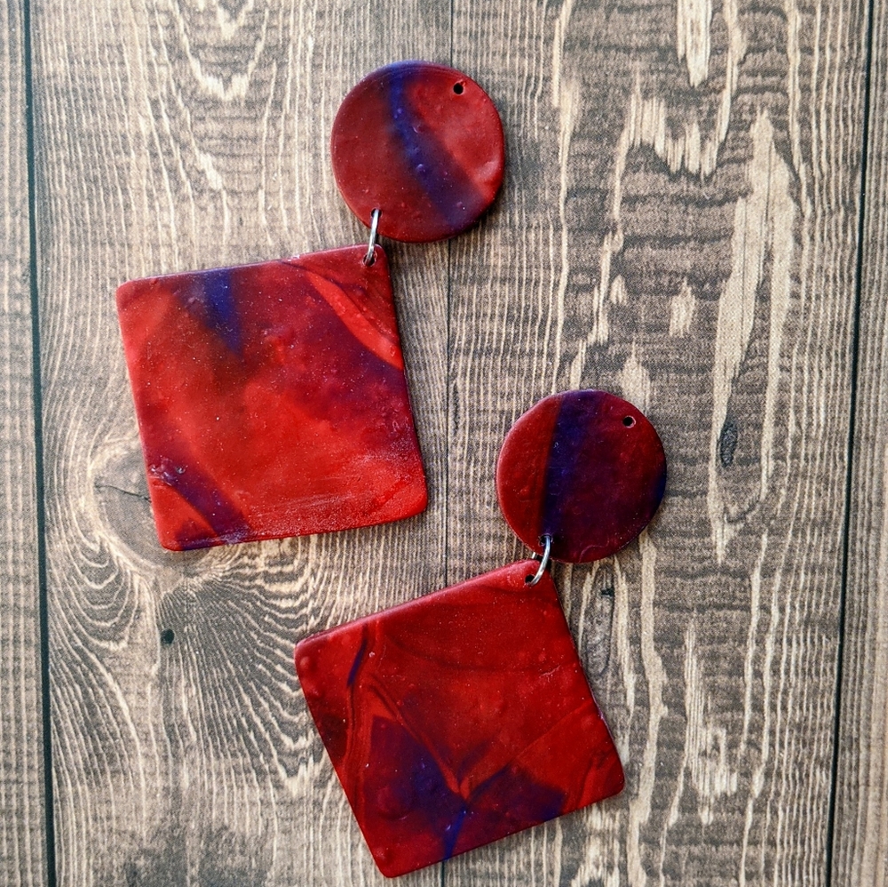 Polymer clay earrings 3 for $30